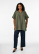 Tunic with balloon sleeves and a V-neck, Green, Model image number 1