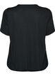 Blouse with lace insert and balloon sleeves, Black, Packshot image number 1