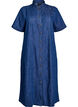 Midi-length denim shirt dress, Blue, Packshot image number 0