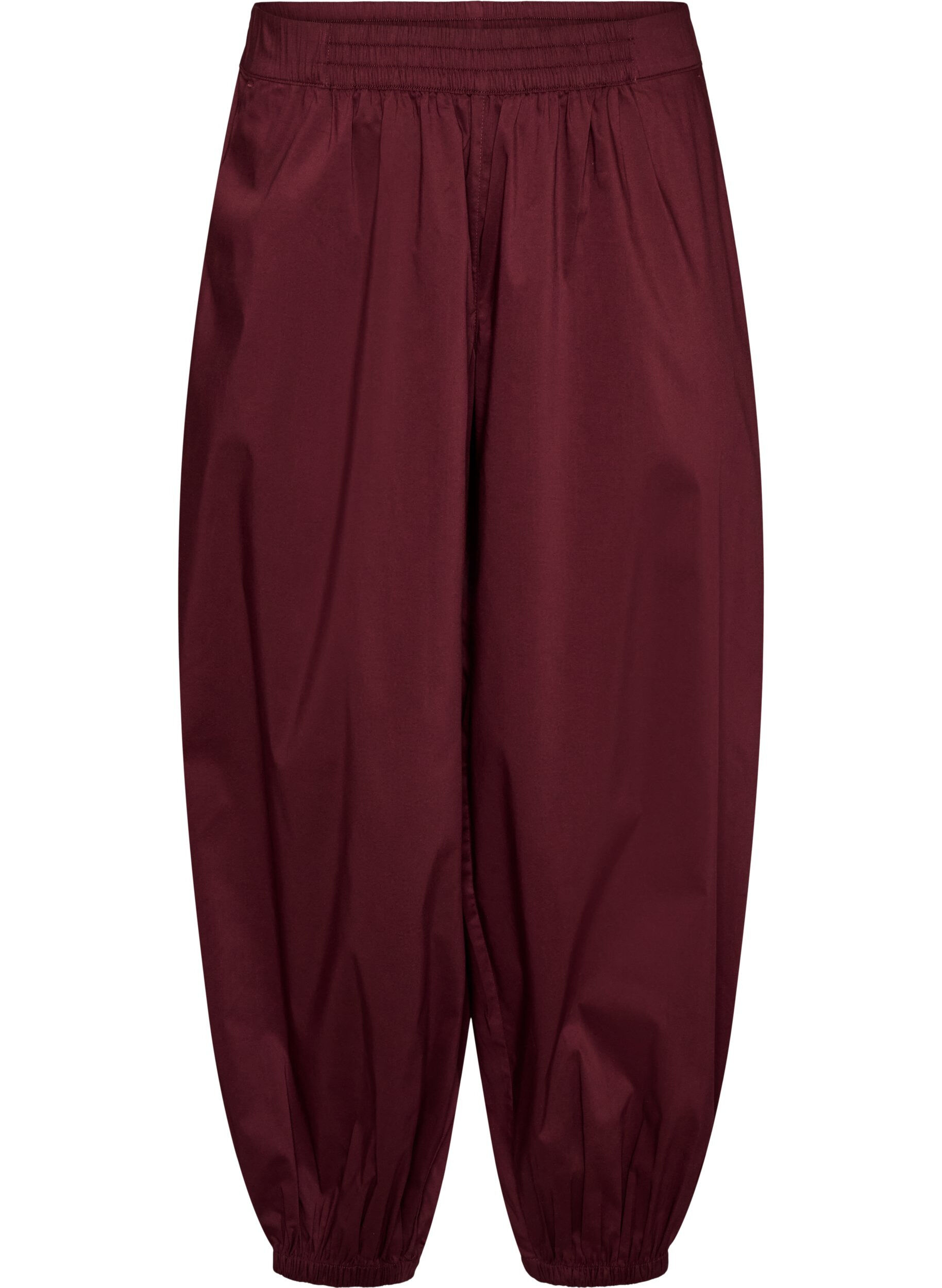 ZizzifashionBalloon trousers with pockets and an elasticated waistband, Red, Packshot image number 0