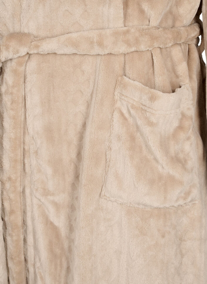 Dressing gown with pockets, Natural, Packshot image number 3