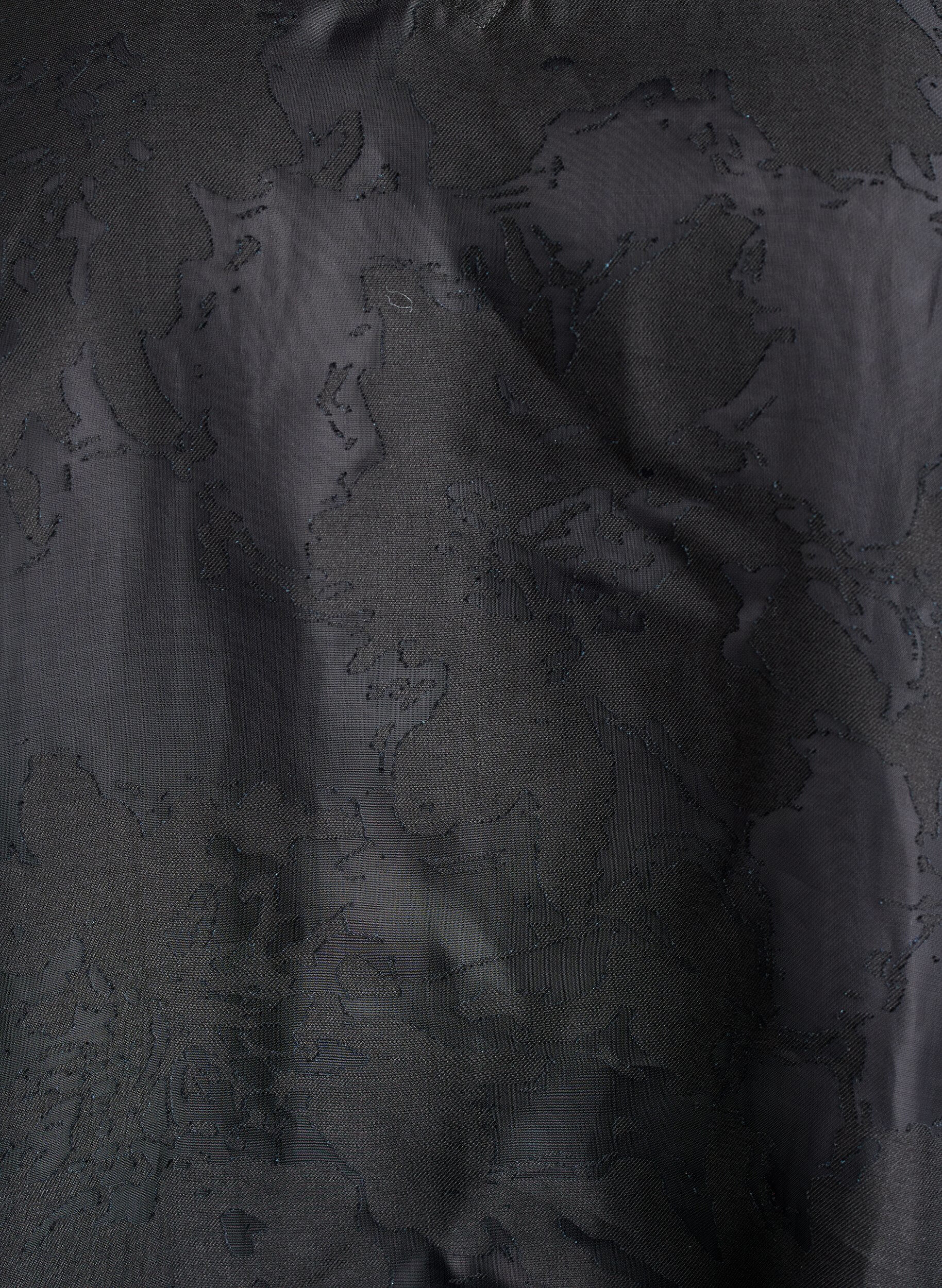 Zizzifashion Organza-look party blouse with a tone-on-tone pattern, Black, Packshot image number 2