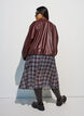 Checked mesh midi skirt, Blue, Model image number 1