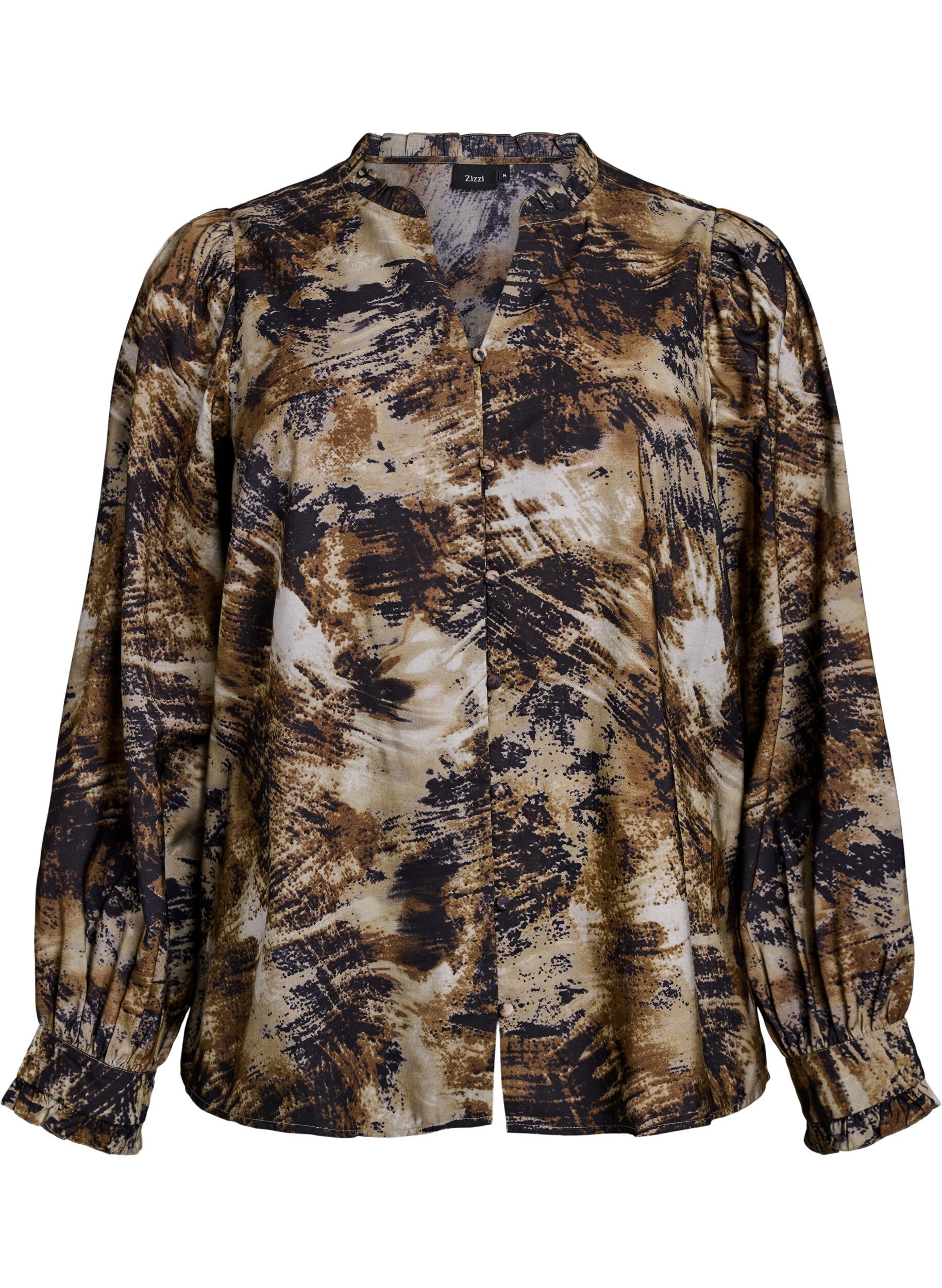 Printed blouse with buttons