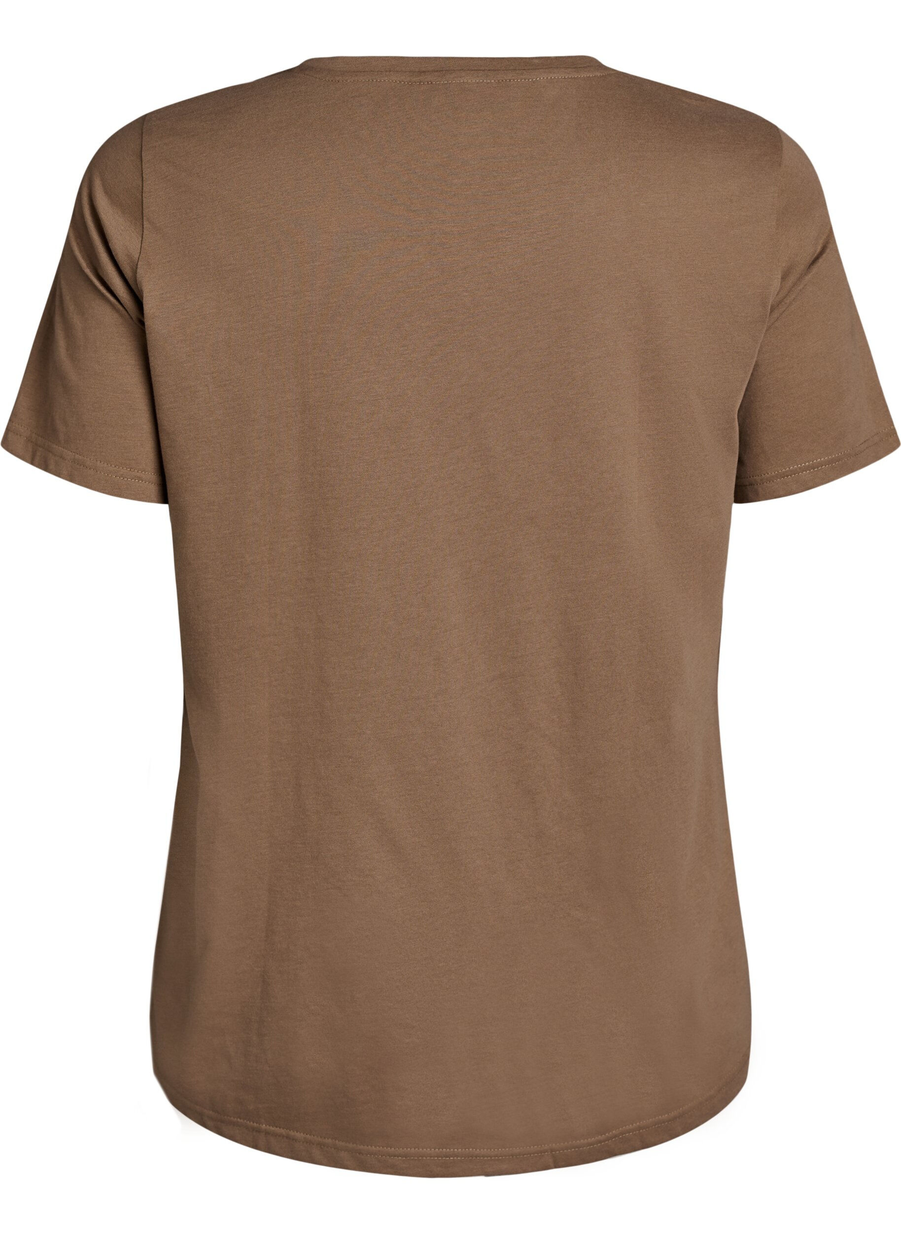 Zizzifashion T-shirt with motif, Brown, Packshot image number 1