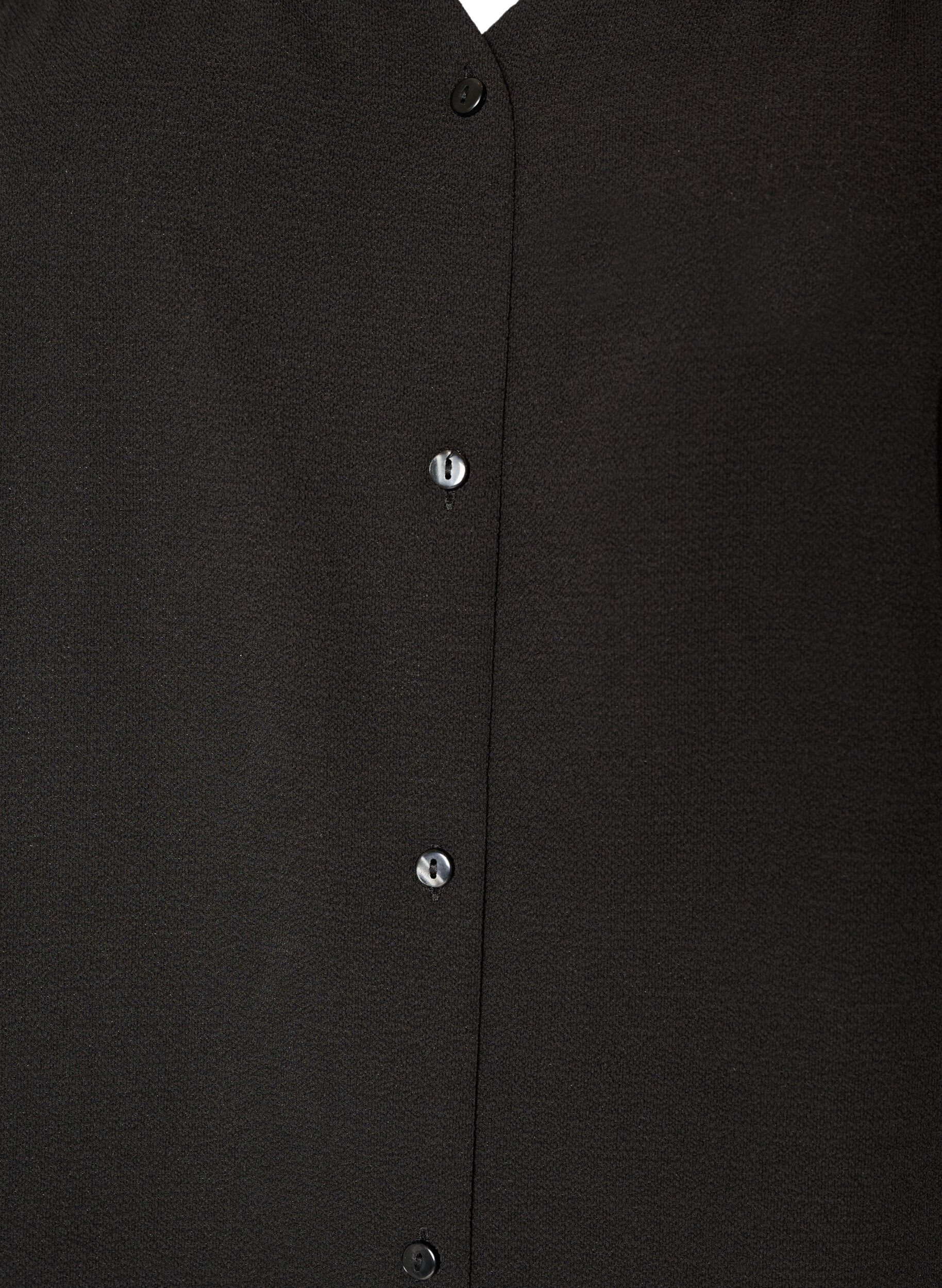 Zizzifashion Shirt blouse with 1/2 sleeves, Black, Packshot image number 2