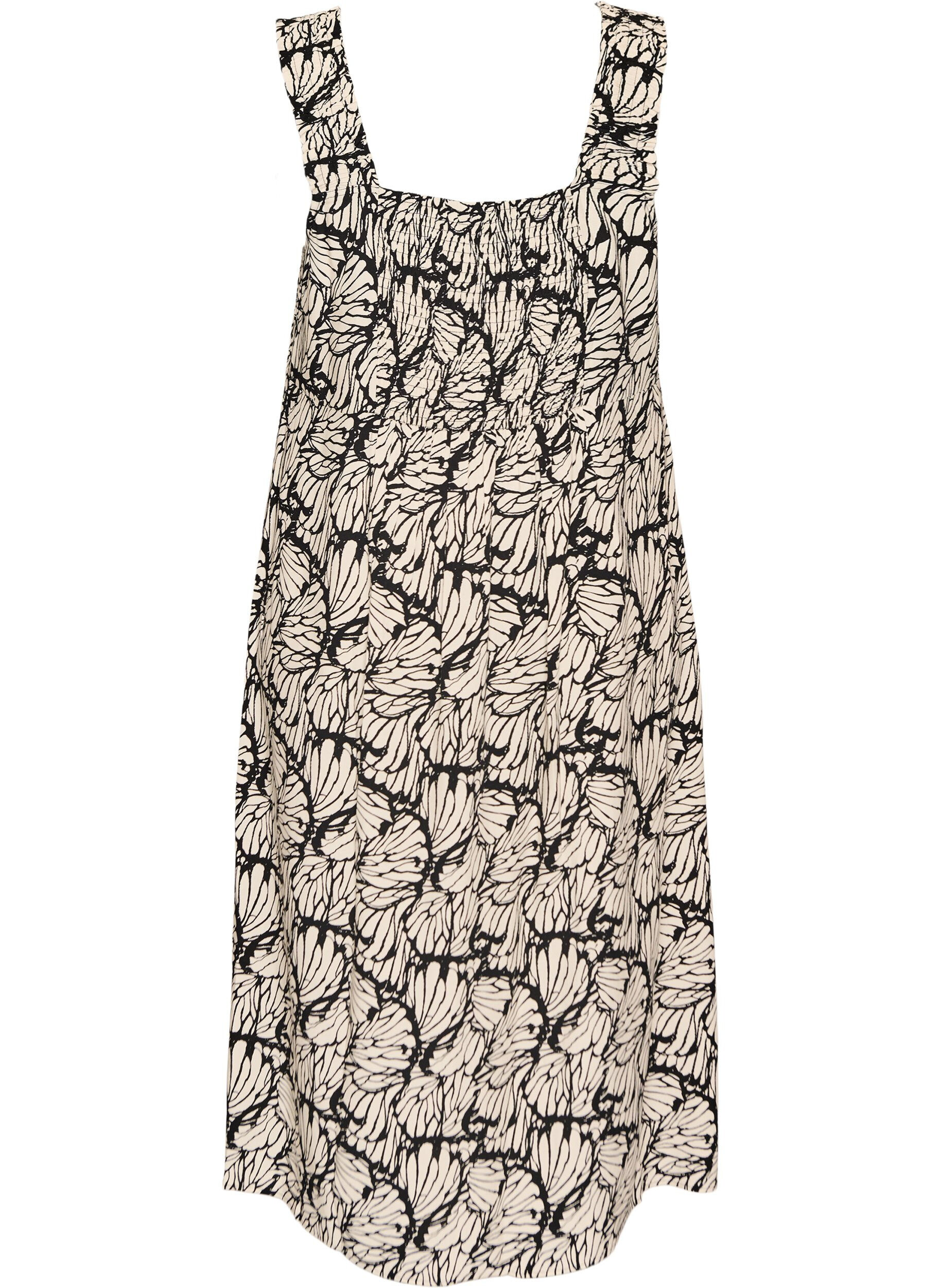 Zizzifashion Summer dress with wide straps, Black, Packshot image number 1