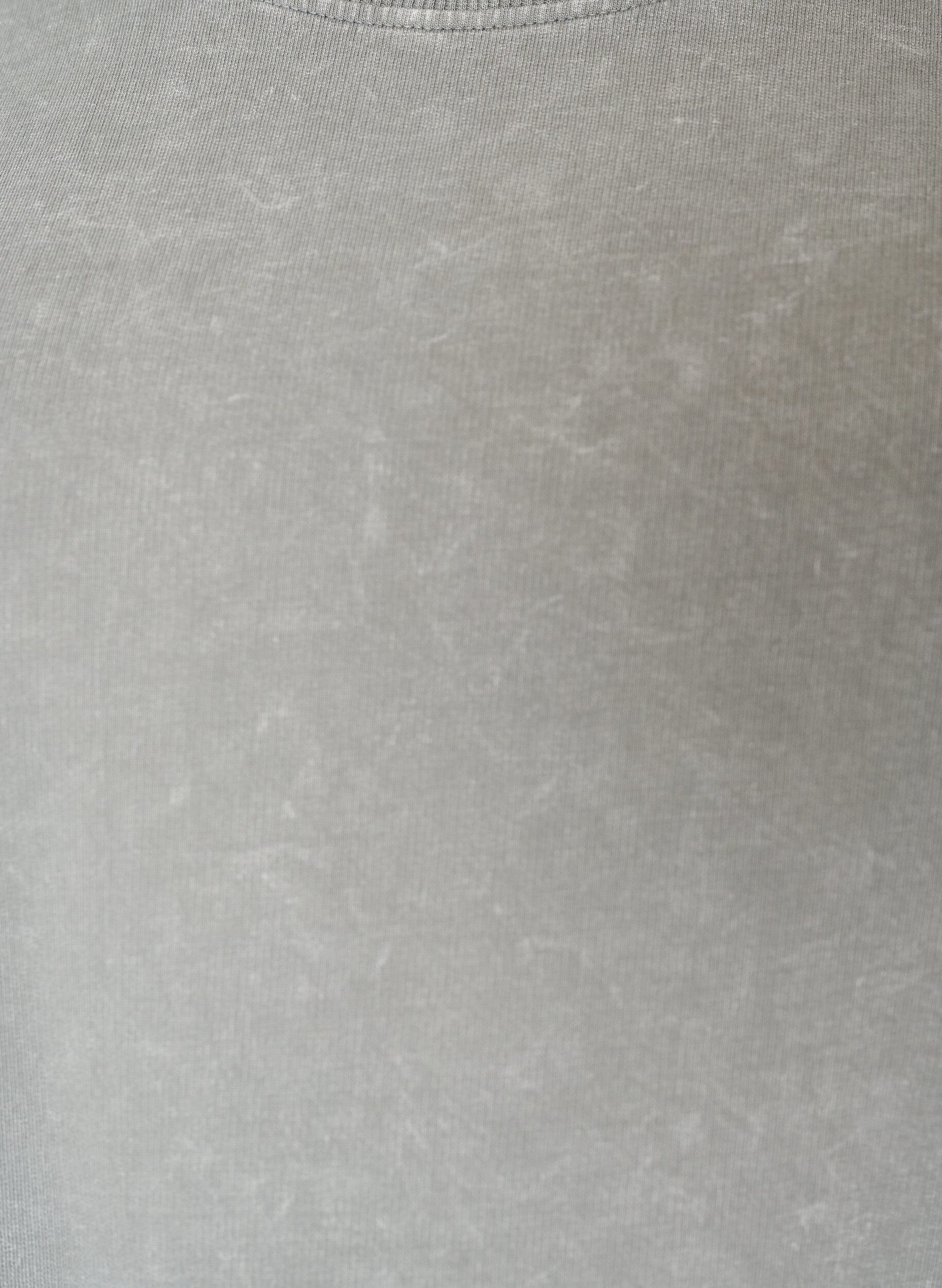 Zizzifashion Loose T-shirt dress with lace trim, Grey, Packshot image number 2