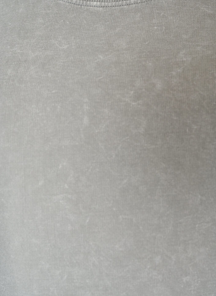 Loose T-shirt dress with lace trim, Grey, Packshot image number 2