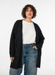 Long cardigan with pockets, Black, Model image number 0