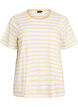 Striped T-shirt in organic cotton, Yellow, Packshot image number 0