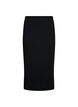 Slim fit midi skirt in viscose, Black, Packshot image number 0