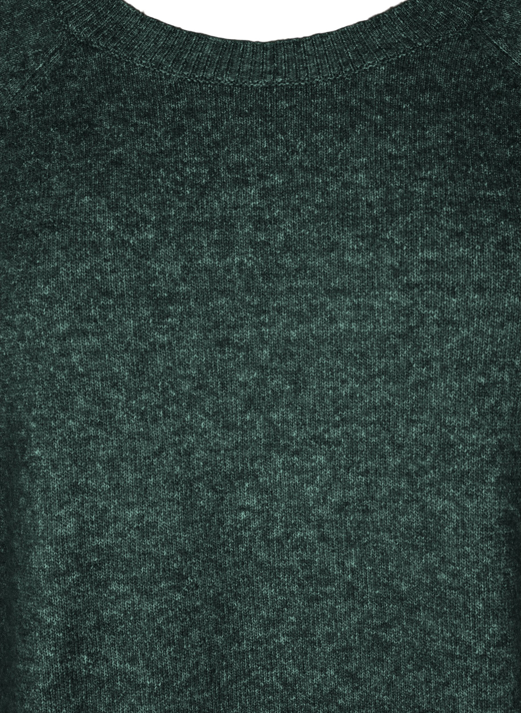 Zizzifashion Short knitted dress with a round neck, Green, Packshot image number 2