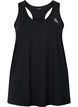 Workout top with racer back, Black, Packshot image number 0