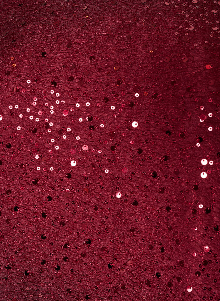 Short sequin dress with an A-line shape, Red, Packshot image number 2
