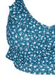 Floral bikini top with ruffle details, Petrol, Packshot image number 2