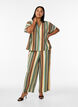 Loose viscose trousers with stripes, Brown, Model image number 0
