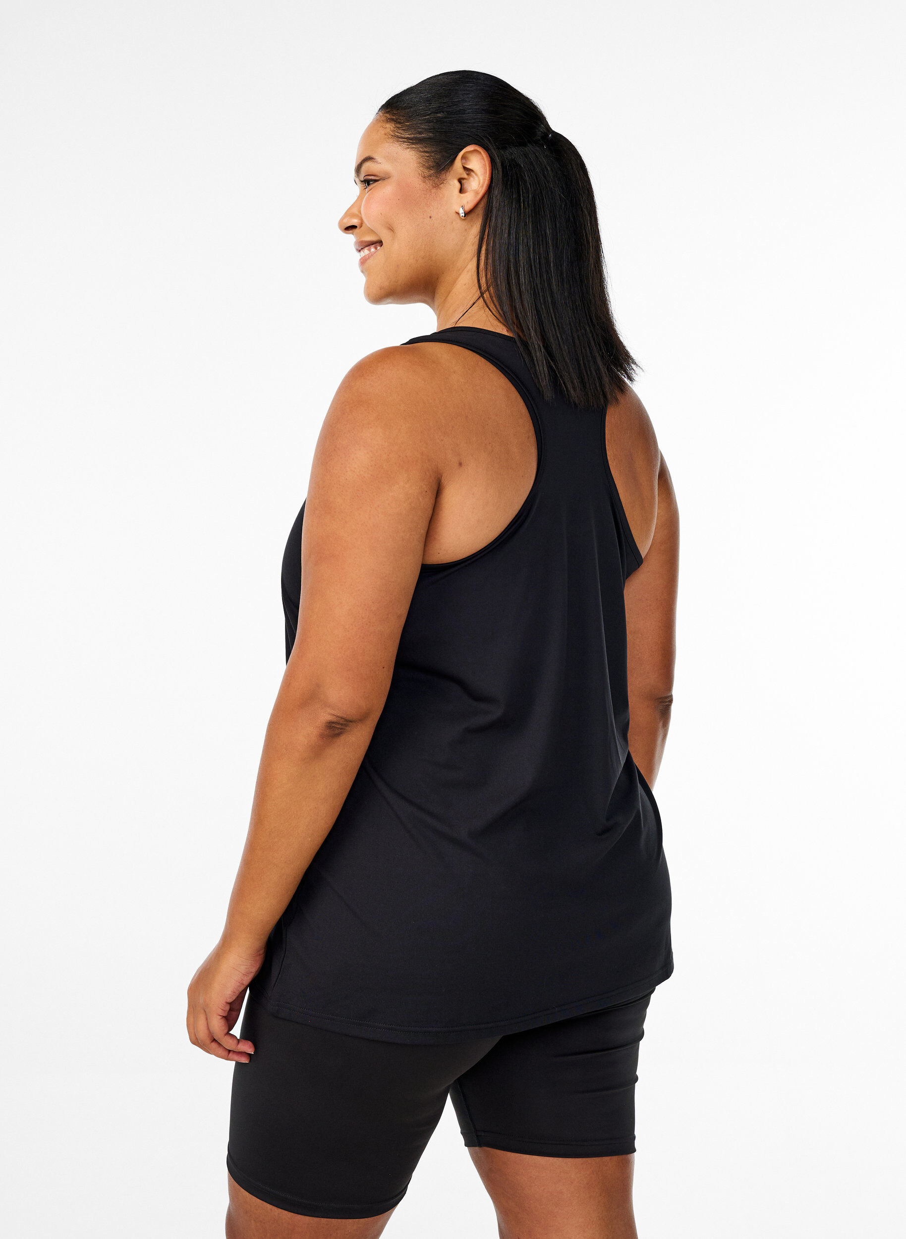 Zizzifashion Workout top with racer back, Black, Model image number 2
