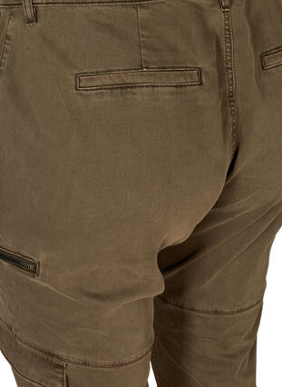 Cargo pants with zip details, Army green, Packshot image number 3