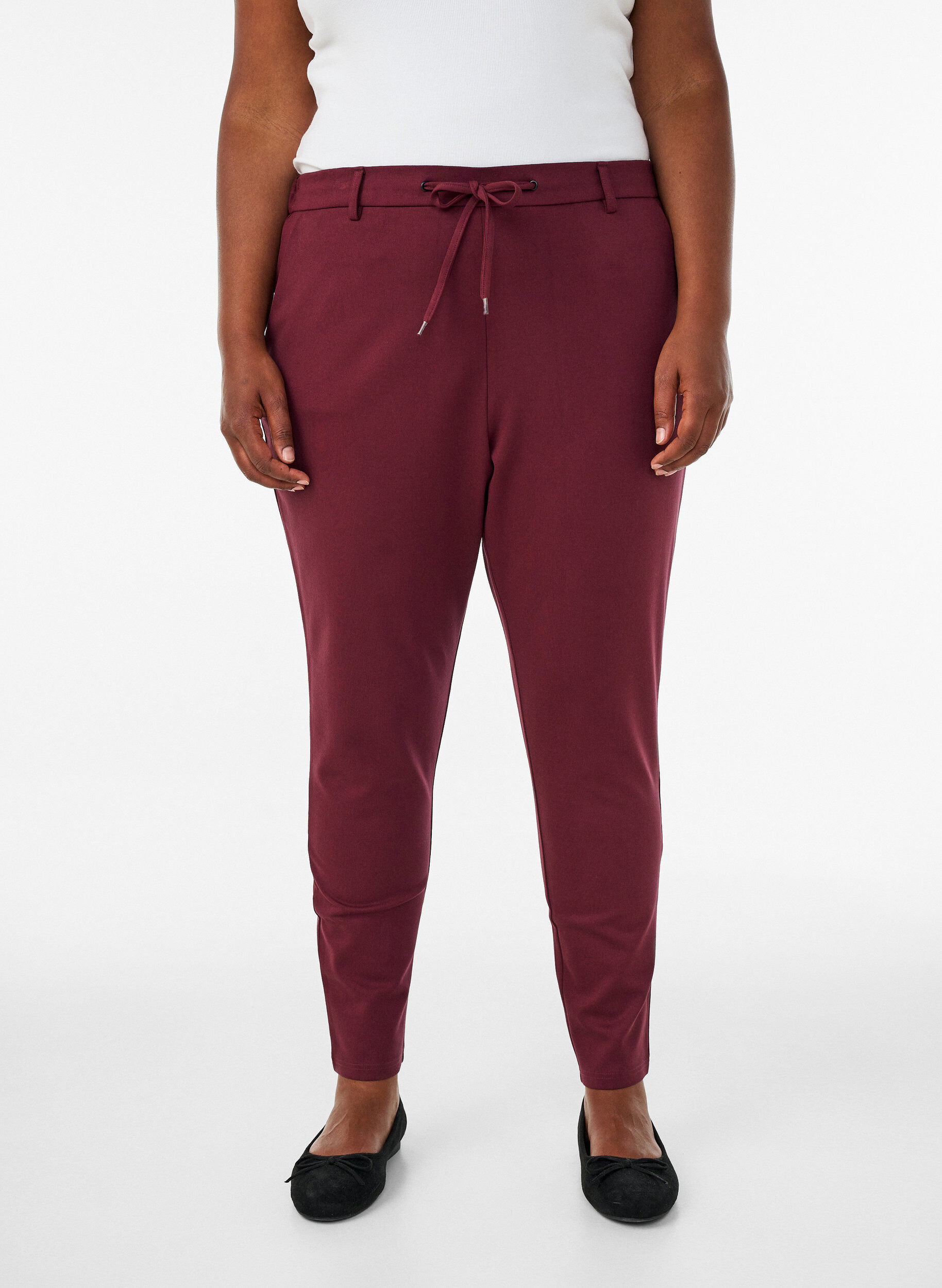 ZizzifashionCropped Maddison trousers, Red, Model image number 2