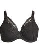 Padded lace bra with underwire, Black, Packshot image number 0