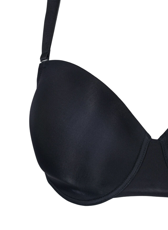 Underwire bra with lace back, Black, Packshot image number 2