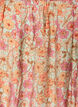 Short viscose dress with smocking and floral print, Orange, Packshot image number 2