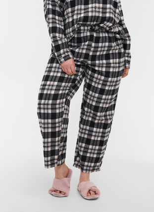 Pyjama trousers, Black/Rose Smoke, Model image number 2