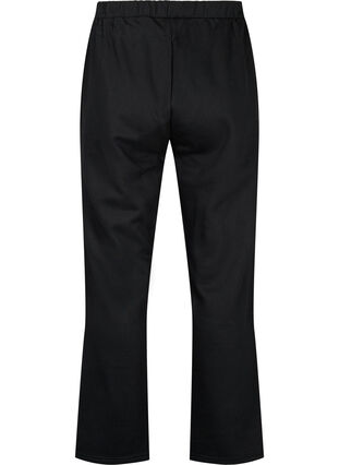 Loose cotton trousers with pockets, Black, Packshot image number 1