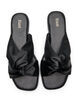 Wide fit - Flat sandals with crossed satin straps, Black, Packshot image number 1