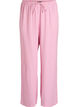 Loose seersucker pyjama trousers with high waist, Pink, Packshot image number 0