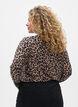 Long-sleeved blouse with leopard print, Brown, Model image number 2