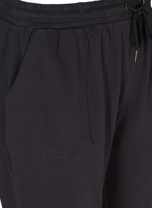 Cotton sweatpants with pockets, Black, Packshot image number 3