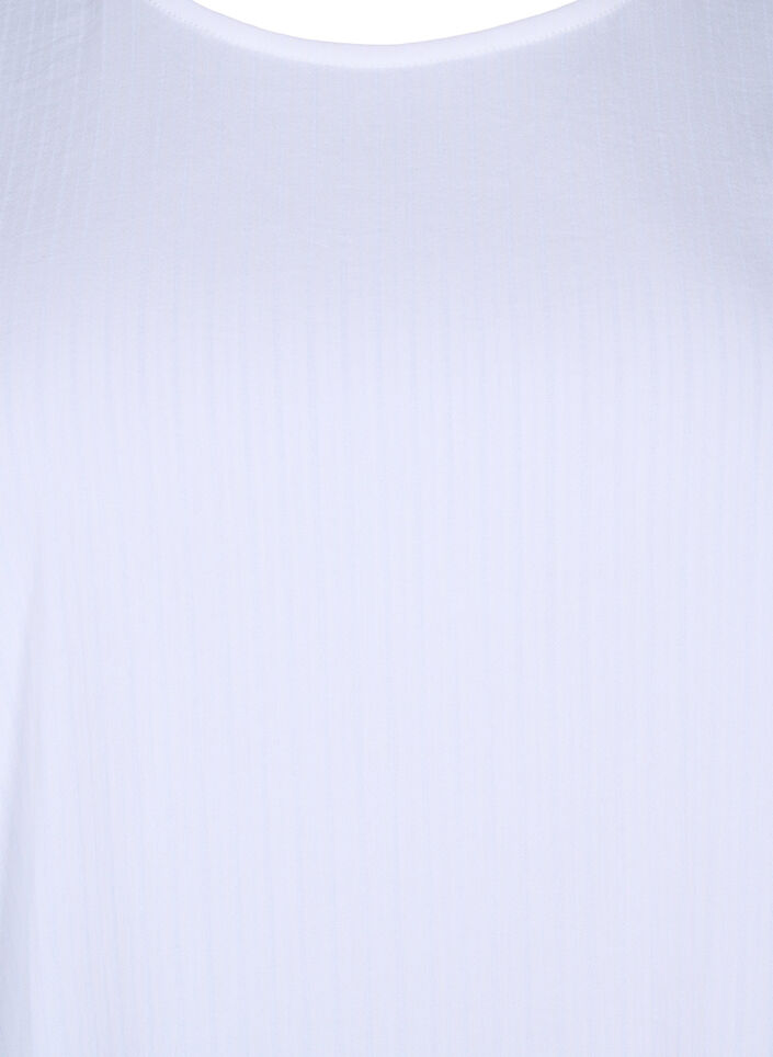 Short-sleeved viscose blouse with ties, Bright White, Packshot image number 2