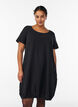 Short-sleeved cotton dress, Black, Model image number 0