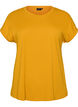 Short-sleeved cotton blend T-shirt, Yellow, Packshot image number 0