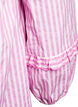 Striped blouse with open front and embroidery details, Pink, Packshot image number 3