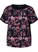 Loose t-shirt with floral print, Black Purple Fl. AOP, Packshot image number 0