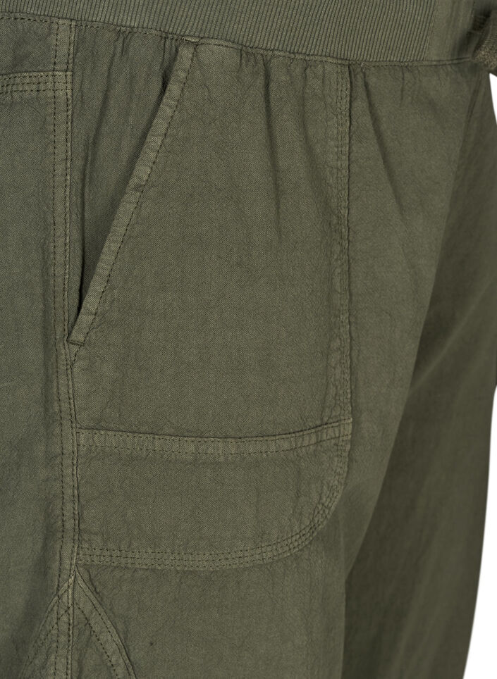 Cotton Capri trousers, Green, Packshot image number 2