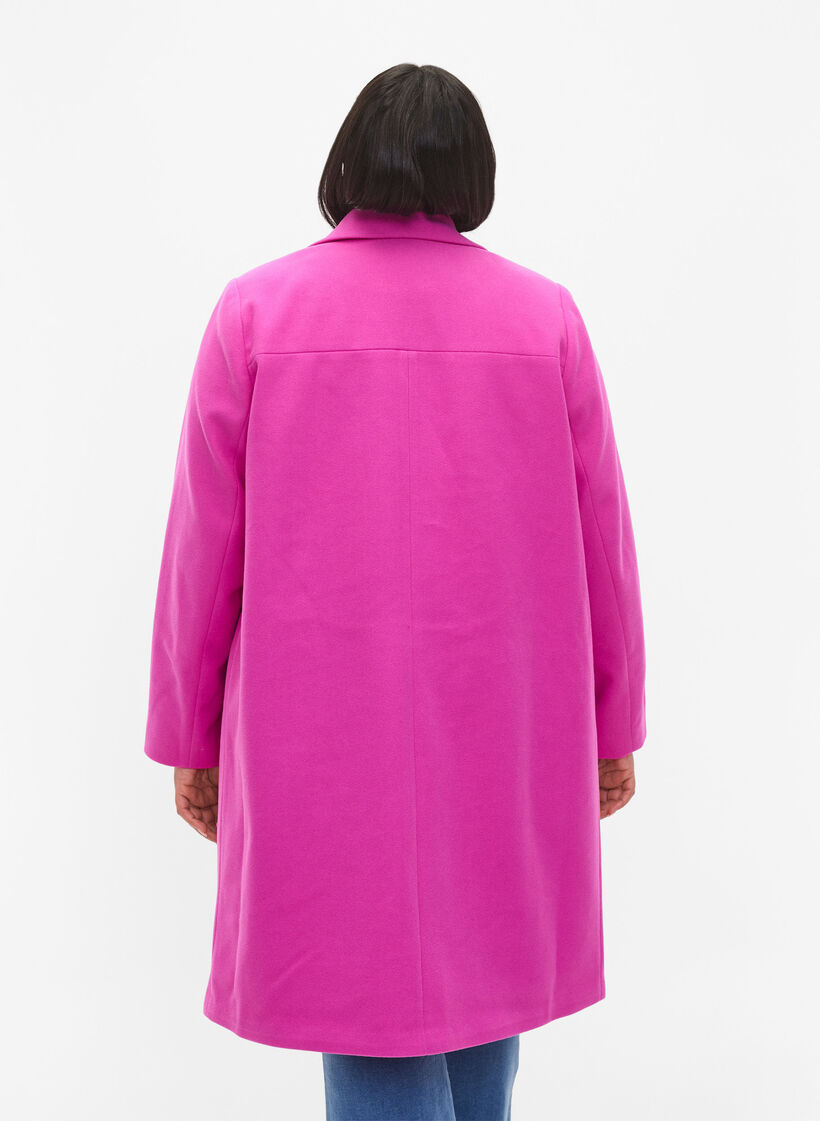 Coat with double-breasted button closure, Purple Orchid, Model image number 1