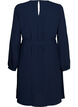Short textured dress with a tie belt, Navy Blazer, Packshot image number 1