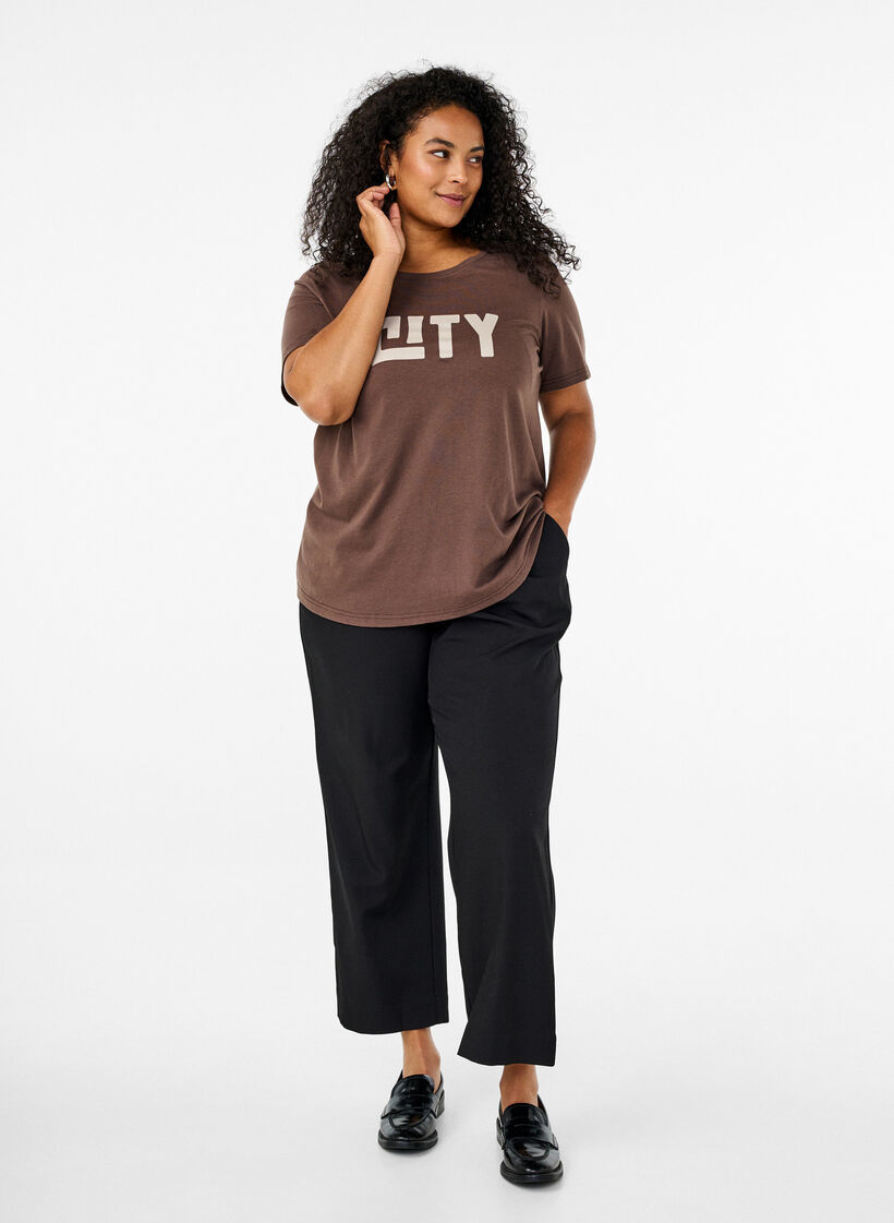 FLASH - T-shirt with motif, Brown, Model image number 1