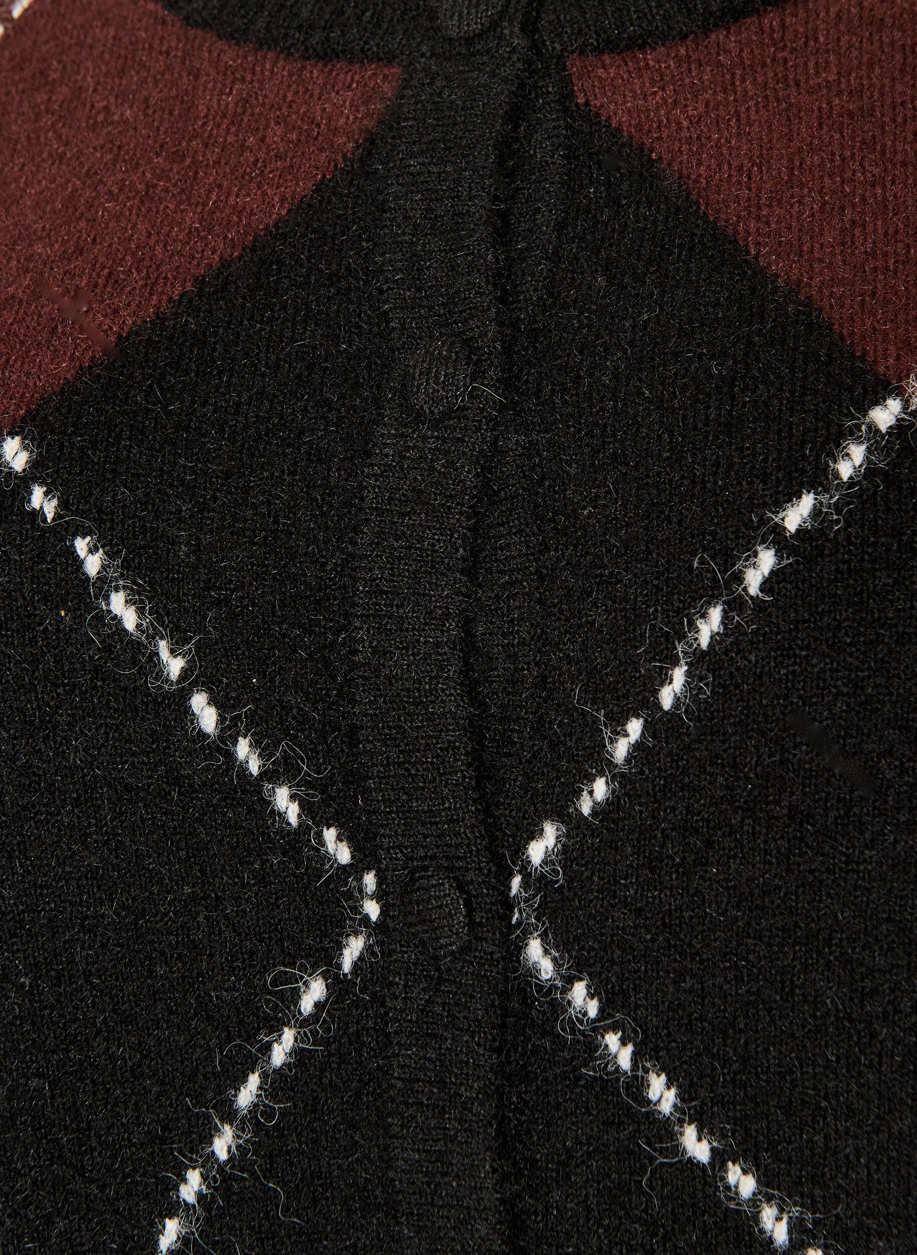 ZizzifashionCardigan with argyle pattern, Black, Packshot image number 2