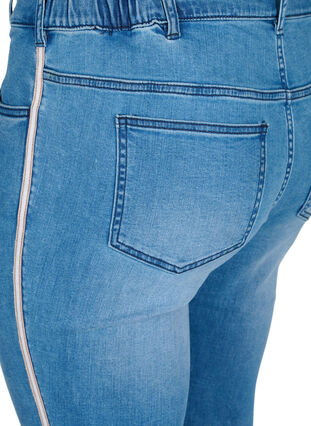 Cropped Sanna jeans with side stripe, Light blue denim, Packshot image number 3