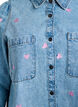 Denim dress with hearts and chest pockets, Light Blue, Packshot image number 2
