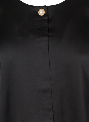 Round neck blouse, Black, Packshot image number 2