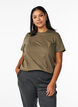 Basic cotton T-shirt with round neck, Green, Model image number 0