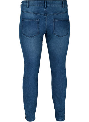 Extra slim Sanna jeans with zipper details, Blue denim, Packshot image number 1