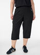 High-waisted capri training trousers, Black, Model image number 0
