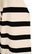 Long striped knitted cardigan, Birch w/Black, Packshot image number 2